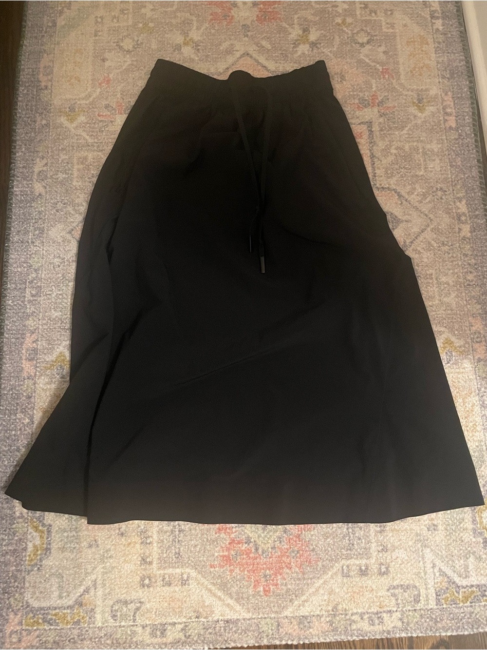 Athleta Black Maxi Drawstring Skirt